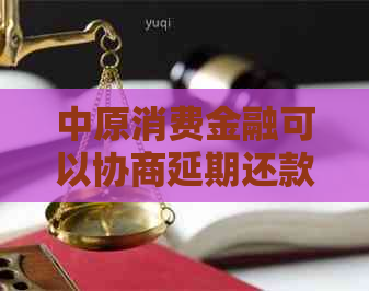中原消费金融可以协商延期还款多久