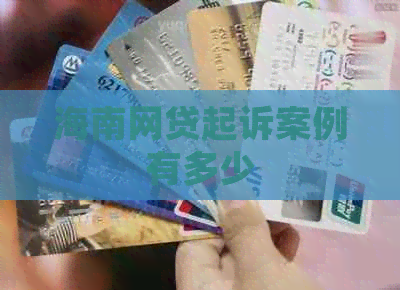 海南网贷起诉案例有多少