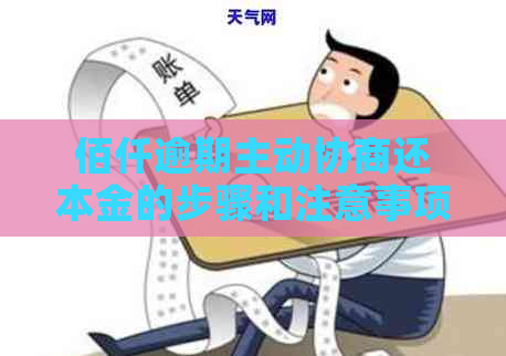佰仟逾期主动协商还本金的步骤和注意事项