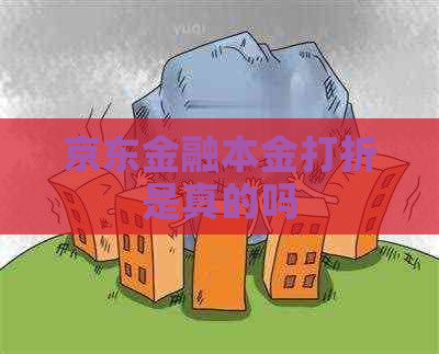 京东金融本金打折是真的吗