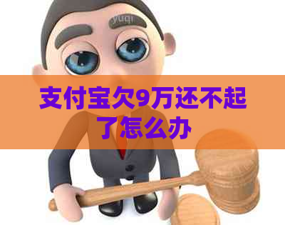 支付宝欠9万还不起了怎么办
