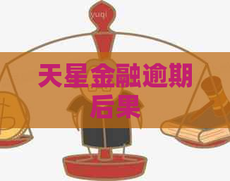 天星金融逾期后果