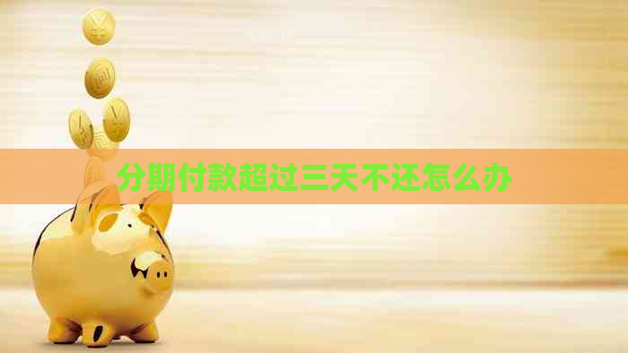 分期付款超过三天不还怎么办