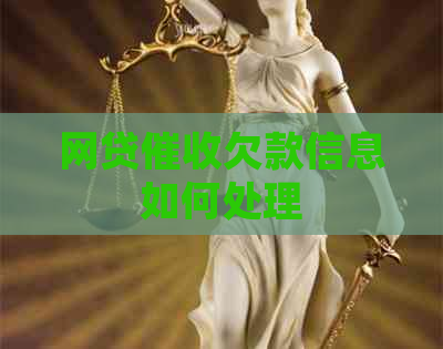网贷欠款信息如何处理