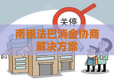 南银法巴消金协商解决方案