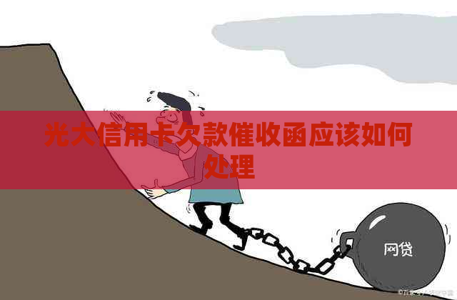 光大信用卡欠款函应该如何处理