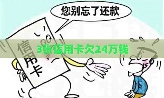 3张信用卡欠24万钱