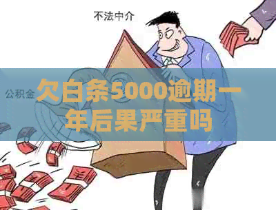 欠白条5000逾期一年后果严重吗