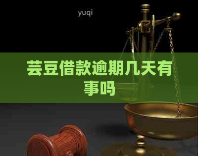 芸豆借款逾期几天有事吗