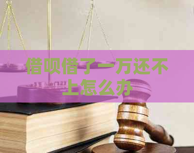 借呗借了一万还不上怎么办