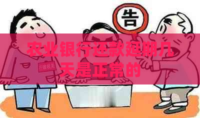 农业银行还款延期几天是正常的