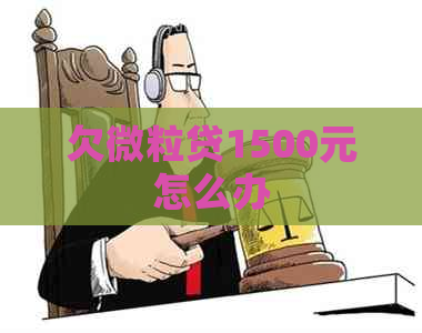 欠微粒贷1500元怎么办