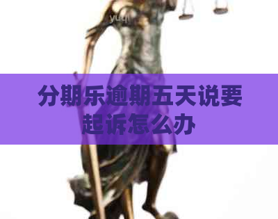 逾期五天说要起诉怎么办