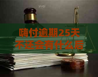 嗨付逾期25天不还会有什么后果 嗨付逾期25天不还会有什么后果