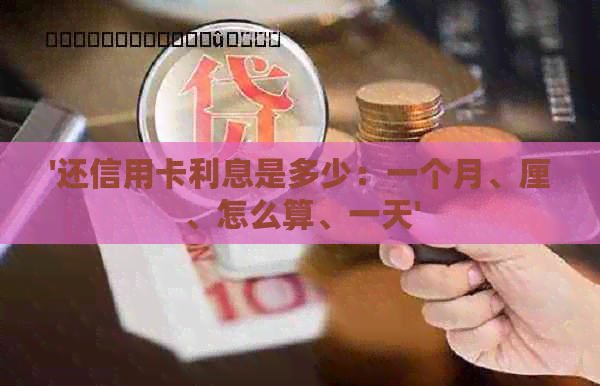 '还信用卡利息是多少：一个月、厘、怎么算、一天'
