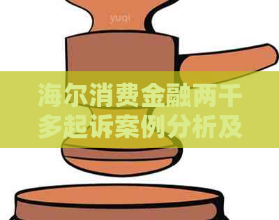 海尔消费金融两千多起诉案例分析及解决方案