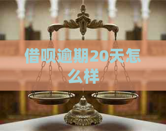 借呗逾期20天怎么样