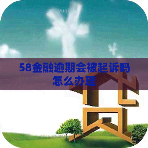 58金融逾期会被起诉吗怎么办理