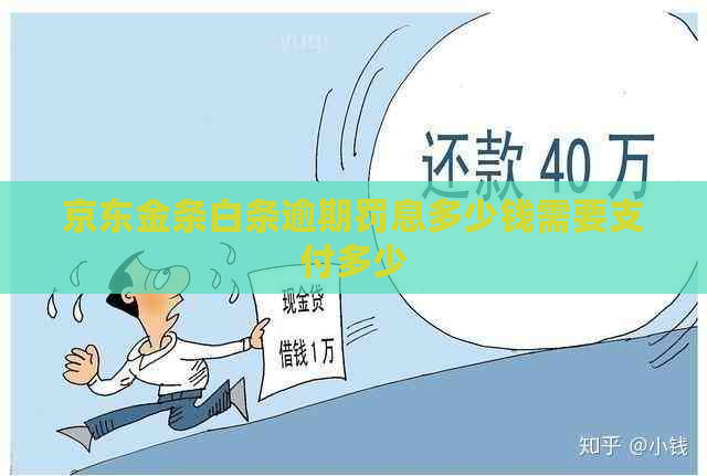 京东金条白条逾期罚息多少钱需要支付多少