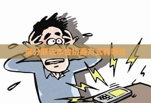 来分期还本金协商方式有哪些