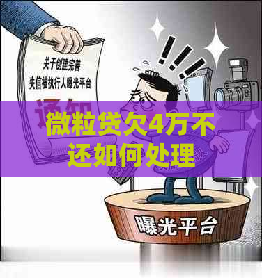 微粒贷欠4万不还如何处理