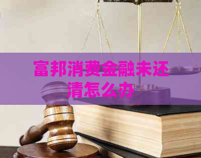 富邦消费金融未还清怎么办
