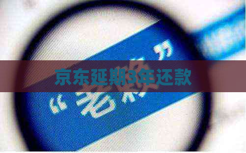 京东延期3年还款