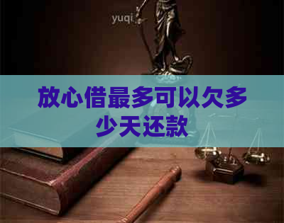 放心借最多可以欠多少天还款