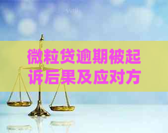 微粒贷逾期被起诉后果及应对方法
