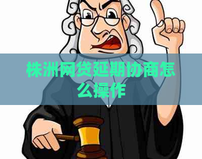 株洲网贷延期协商怎么操作