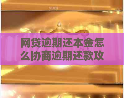 网贷逾期还本金怎么协商逾期还款攻略分享