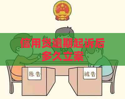 信用贷逾期起诉后多久立案