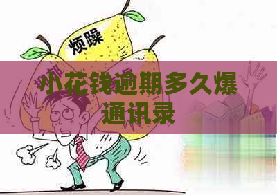 小花钱逾期多久爆通讯录