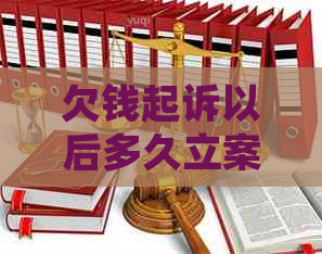欠钱起诉以后多久立案