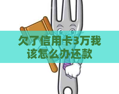 欠了信用卡3万我该怎么办还款