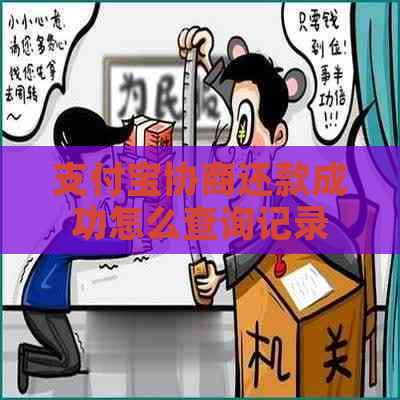 支付宝协商还款成功怎么查询记录