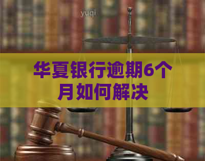 华夏银行逾期6个月如何解决