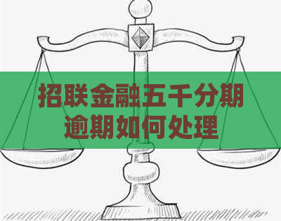 招联金融五千分期逾期如何处理