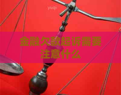 金融欠款起诉需要注意什么