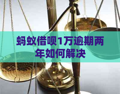 蚂蚁借呗1万逾期两年如何解决