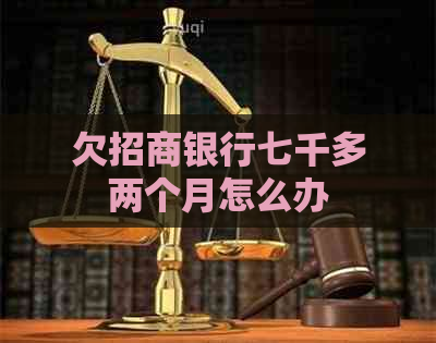 欠招商银行七千多两个月怎么办