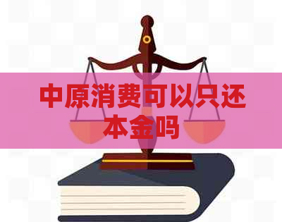 中原消费可以只还本金吗
