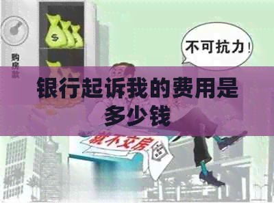 银行起诉我的费用是多少钱