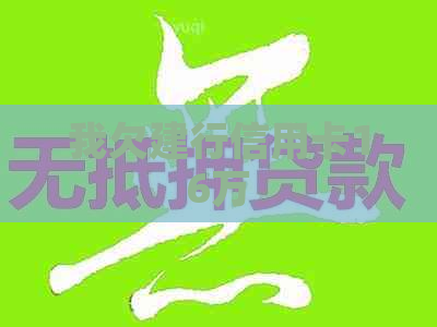 我欠建行信用卡16万