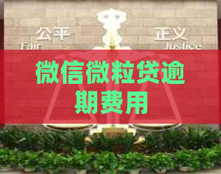 微信微粒贷逾期费用