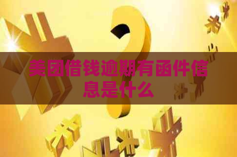 美团借钱逾期有函件信息是什么
