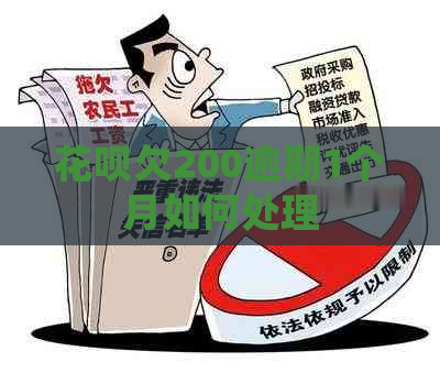 花呗欠200逾期1个月如何处理
