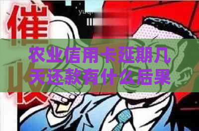 农业信用卡延期几天还款有什么后果