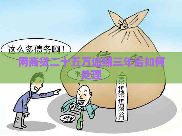 白条贷二十五万逾期三年后如何处理