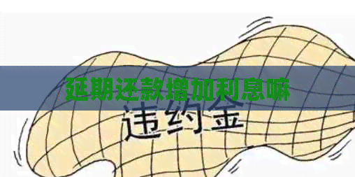延期还款增加利息嘛